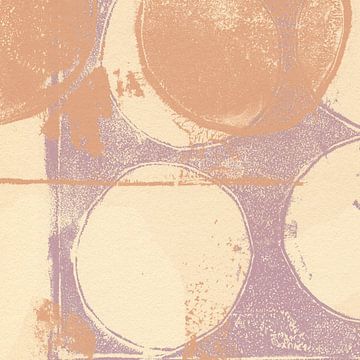 Scandinavisch abstract in warme neutrale tinten II van Dina Dankers