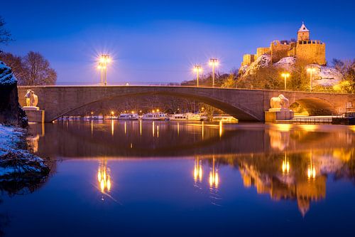 Kasteel Giebichenstein in de winter