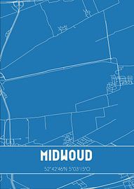 Blueprint | Carte | Midwoud (Noord-Holland) sur Affiches de lieux