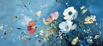 Modern floral art | Floral Splendour by Blikvanger Schilderijen