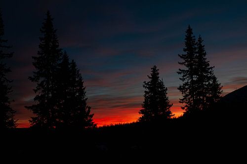 Sunset Trysil. Noorwegen