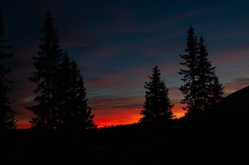 Coucher de soleil Trysil. Norvège par Ruud Langendijk
