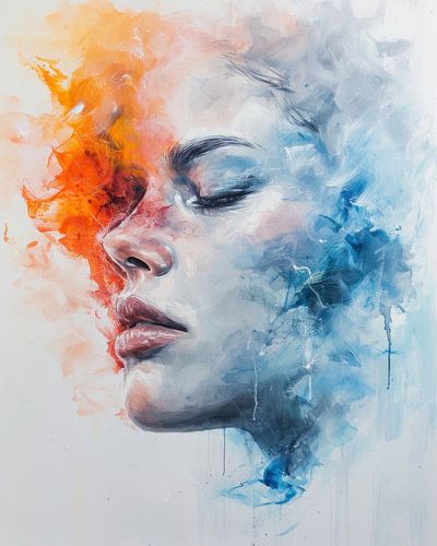 L'émotion dans l'éclipse - Portrait féminin contrasté