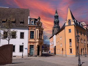 Altstadt von Zwickau in Sachsen, Ostdeutschland