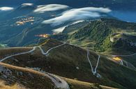 Road to Monte Baldo and Monte Altissimo at Lake Garda with fog. In the morning at sunrise by Daniel Pahmeier thumbnail