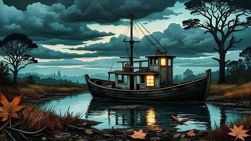 Woonboot in de jungle