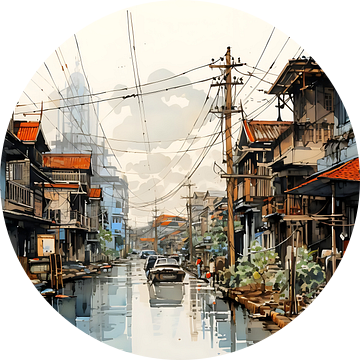 Bangkok sketch van PixelPrestige