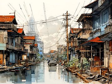 Bangkok sketch by PixelPrestige