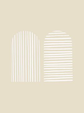 Striped Arches | Beige van Bohomadic Studio