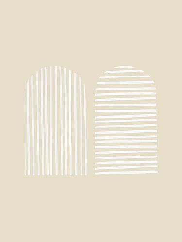 Gestreifte Bögen | Beige