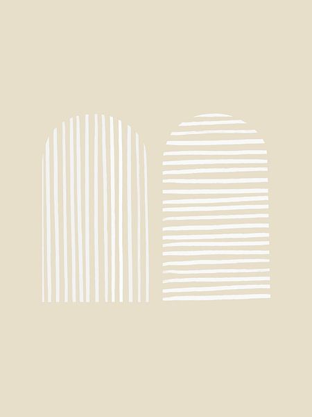 Striped Arches | Beige by Bohomadic Studio