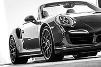 Porsche 911 cabrio zwart/wit