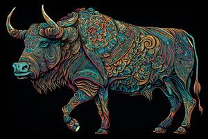 Stier in vielen Farben