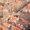 Voldersgracht in Delft, vanaf de Nieuwe Kerk toren van Sven Wildschut