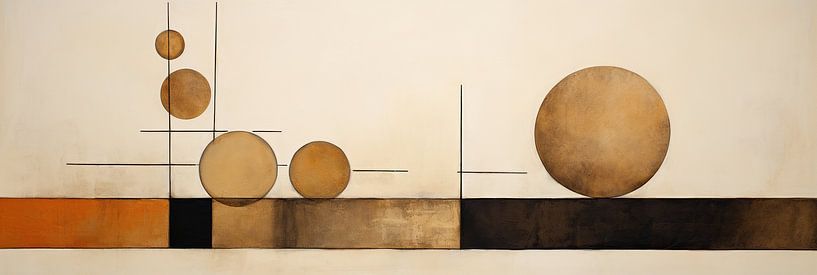 Aardse Cirkels van Abstract Schilderij