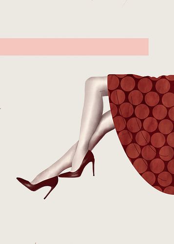 Women's legs with high heels.