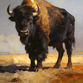 Terrain silencieux - Bison d'Amérique sur Mellow Art