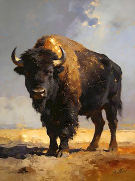 Silent Ground – Amerikanischer Bison von Mellow Art