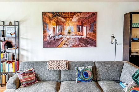 Vieille Vespa bleue.