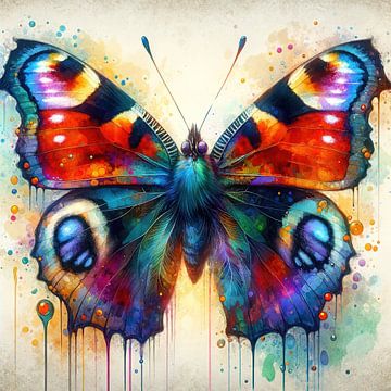 Aquarel vlinder van Chromatic Fusion Studio