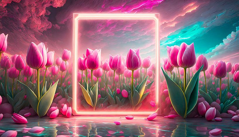 Blumen mit Wolken von Mustafa Kurnaz
