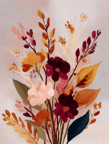 Elegante Herfsttakken in Warme Kleuren