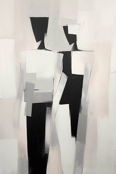 Gebrochene Silhouetten in Monochrom