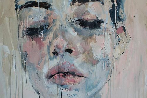 Abstraktes Porträt-Kunstwerk - Moderne Wanddekoration