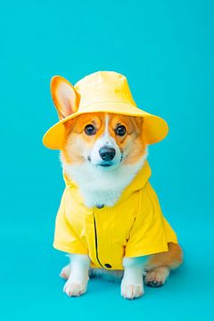 Pembroke Welsh Corgi van Poster Art Shop