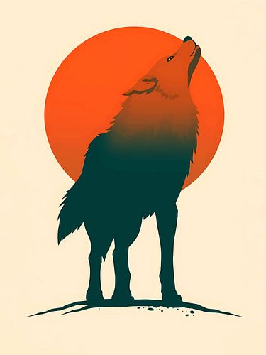 Silhouette de loup
