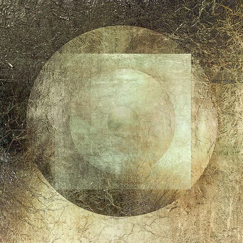 Modern Abstract in minimalisme. Goud, zilver, brons. 3