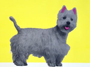 Bestie Westie, 2015, (screen print) van Anne Storno