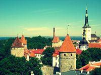 Tallin, Estland. Middeleeuwse stad.