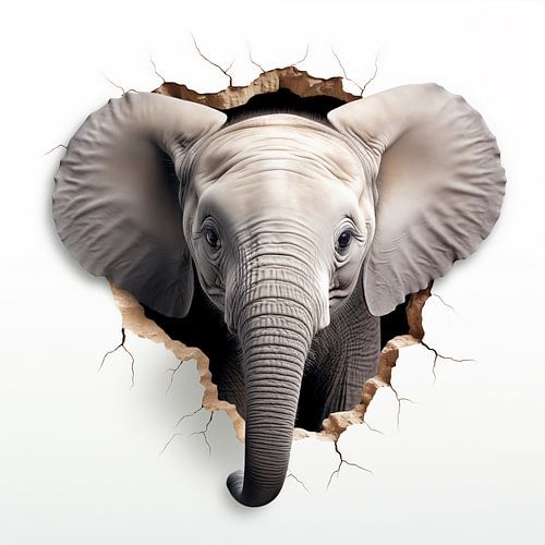Olifant uit de muur