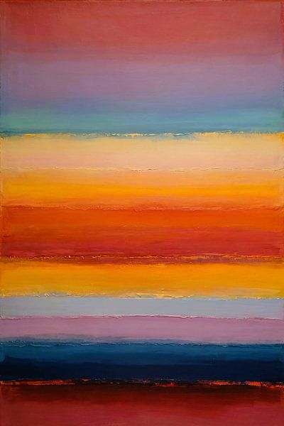 Abstracte horizon in warme zonsondergangstinten van Art & Soul Creations