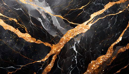 Zwart met goud in kunst