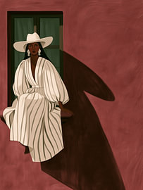 Western-cowgirl van Art in color