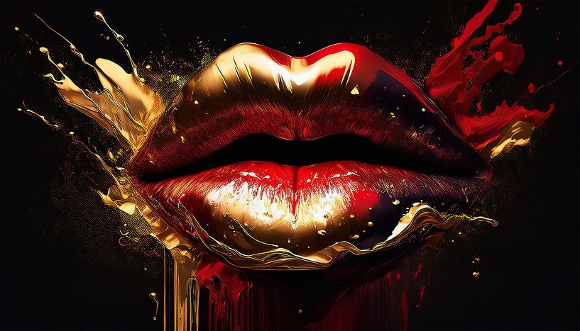 Lippen mit Farben von Mustafa Kurnaz