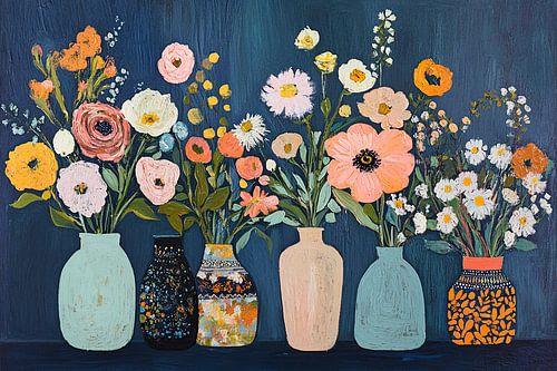 Modern Flowers by ARTEO Paintings