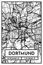 Dortmund - Stadsplattegrondontwerp Stadsplattegrond (Retro) van ViaMapia thumbnail