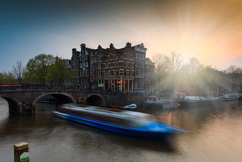 Maisons du canal d'Amsterdam sur Brouwersgracht par gaps photography