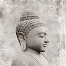 Boeddha Fine Art in zwart en wit van Carmen Varo thumbnail