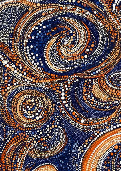 Mosaic in earth tones by Liv ter Riet