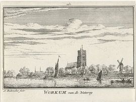 Abraham Rademaker, Gezicht op Woudrichem, 1727 - 1733 van Atelier Liesjes