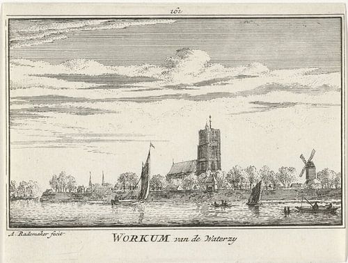 Abraham Rademaker, Gezicht op Woudrichem, 1727 - 1733