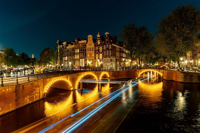 Amsterdam | Light Lines Across the Canals by Mick de Jong