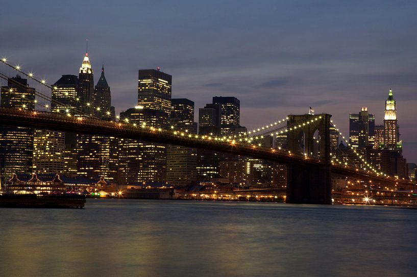 Brooklyn Brücke, Skyline New York von Gerrit de Heus