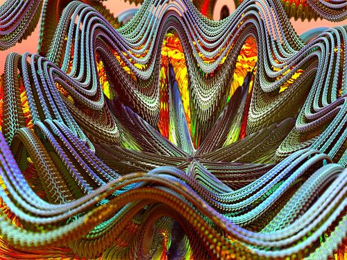 Gevouwen bloem, 3d fractal.