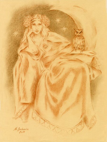 Lilith godin van de Sumerische mythologie van Marita Zacharias