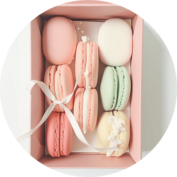 Sweet pastel - Macarons in Volle Bloei van Karina Brouwer